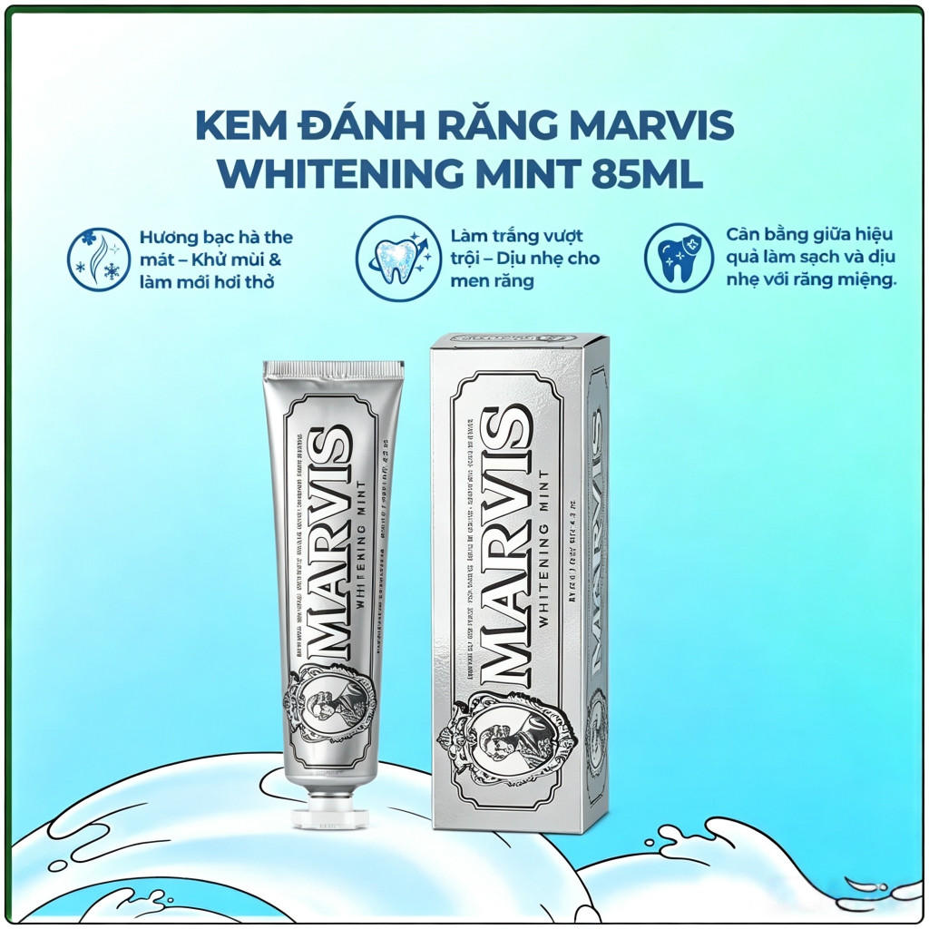 Kem Đánh Răng MARVIS Whitening Trắng Răng 85ml - MARVIS #MS2