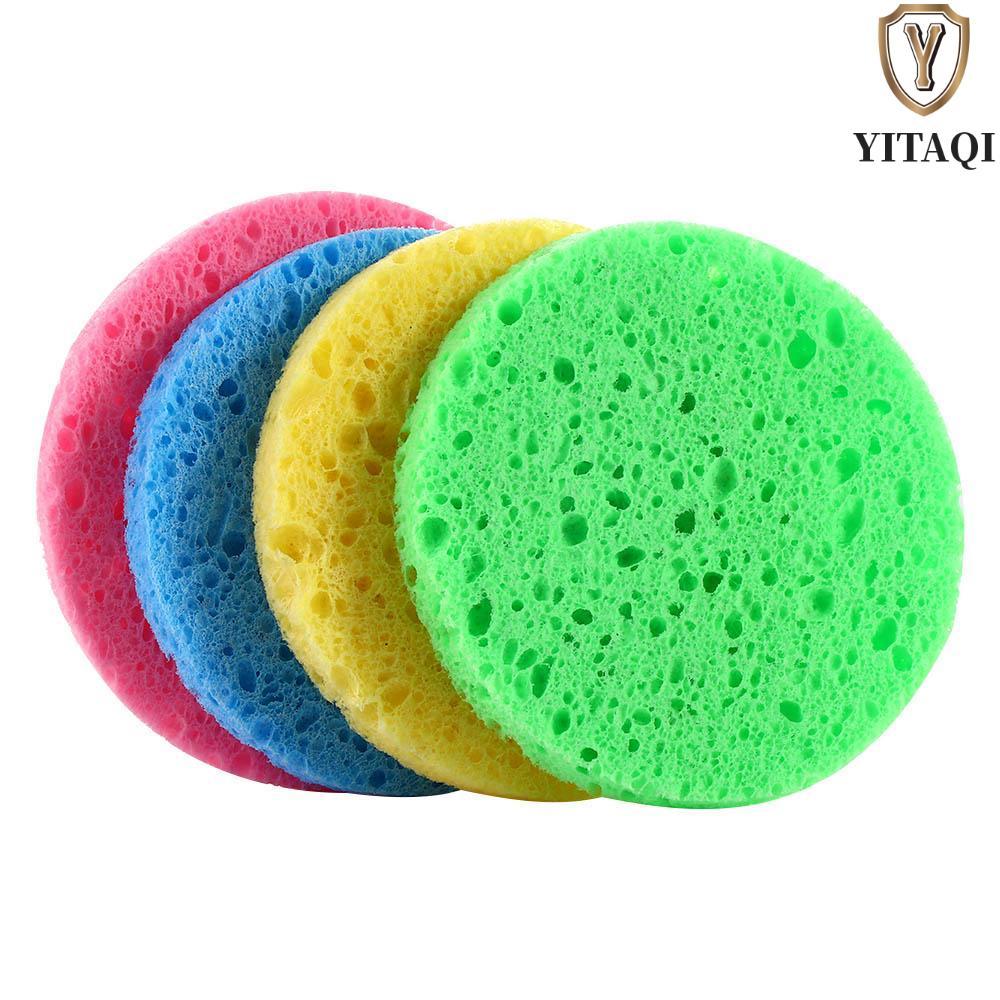 YITAQI Mỹ Phẩm Puff Giặt Bột Cotton Gỗ Mềm Bột Làm Đẹp Konjac Dày Làm Sạch Bọt Biển