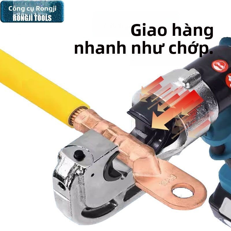 Kìm ép cos thủy lực dùng pin EZ300/400 đa năng bấm dây cáp đồng nhôm mạnh mẽ