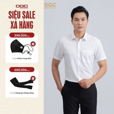 Áo sơ mi ngắn tay DGC Dáng Ôm Perfect Fit, Chất Vải Thoáng Mát, Thấm Hút Mồ Hôi - SASNBD07M