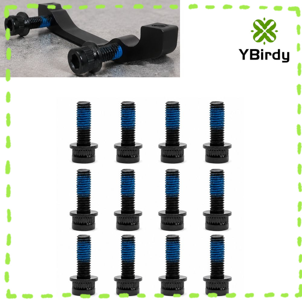 YRBWDYZDH 12 Vít Gắn Phanh Đĩa, Bu Lông Caliper Phanh Bằng Thép Carbon Cao M6x18mm, M6 X 18mm Đen An
