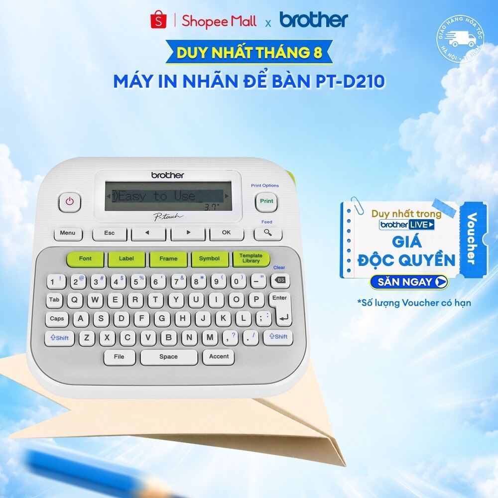 Máy in nhãn Brother PT-D210