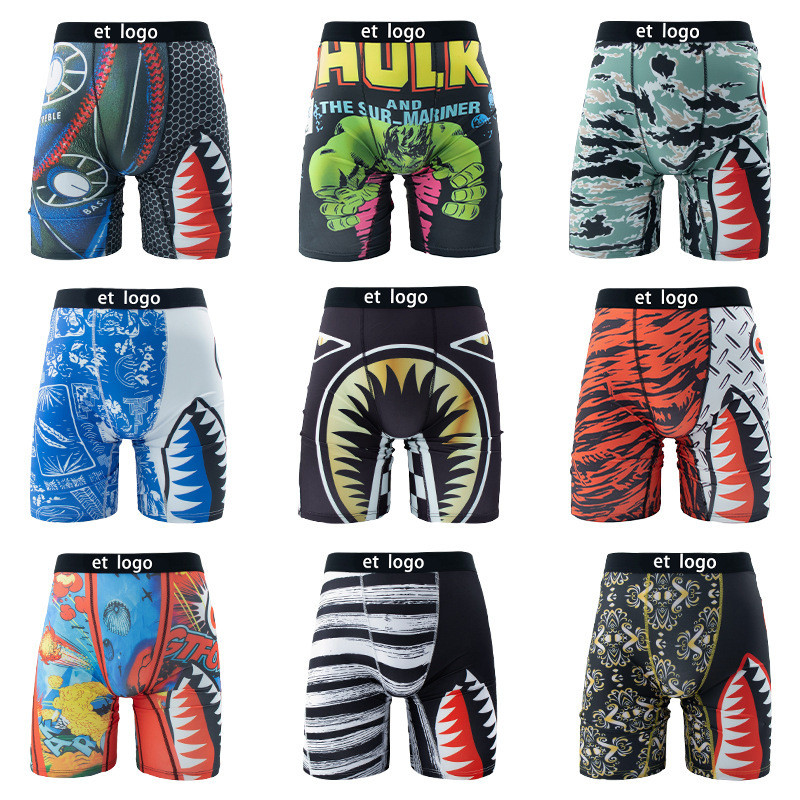 【ETHIKA Same Style Full Stock】Quần lót thể thao nam in họa tiết thoáng khí