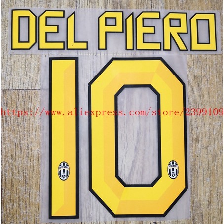 2010-2011 Juventus Pierropillo DEL PIERO Jersey In Số Giấy