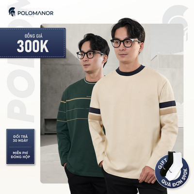 [DEAL SỐC 50%] Áo dài tay nam cao cấp, Chất liệu Cotton 2C & Interlock - POLOMANOR