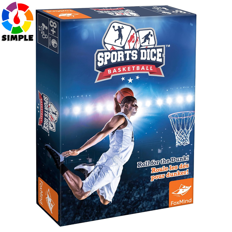 FoxMind Games: Sports Dice Basketball, a Fast-paced dice Game for Kids and Adults