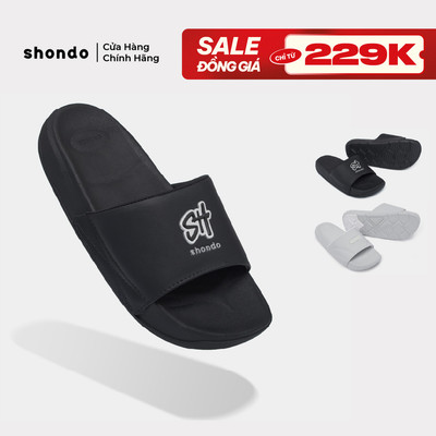Dép Quai Ngang Nam Nữ Trendy 7 Thêu Logo SH Shondo Nhiều Màu