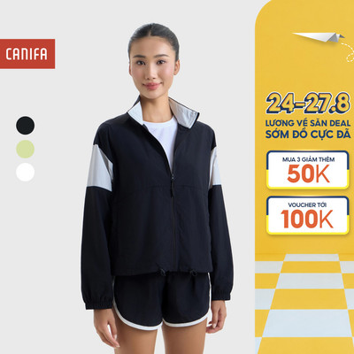 Áo khoác gió active nữ CANIFA áo gió thể thao mỏng nhẹ cản gió tốt chống thấm nhẹ 6OT26S001