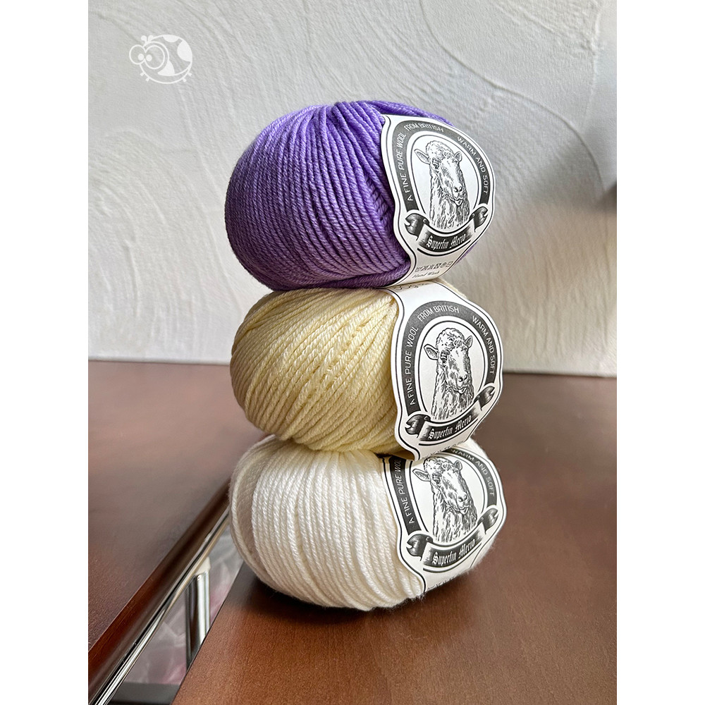 DK Độ dày trung bình 100% Merino Len Ren Merino Bé Sợi Đan Tay Dính Kim Móc Khăn Mũ Áo Len
