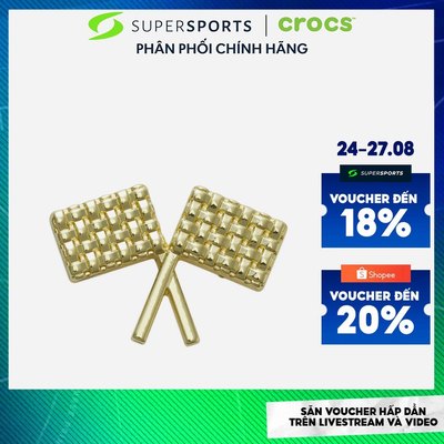 Phụ Kiện Crocs Gold Kart Flags 1Pcs - Vàng - 10012366