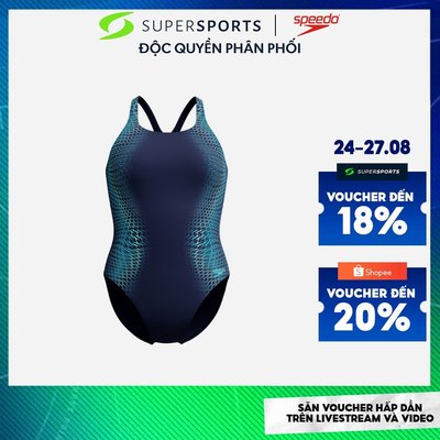 Đồ Bơi Một Mảnh Nữ Speedo Digital Printed Medalist - Xanh Navy - 8-00305518661