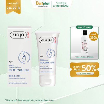 [Chính Hãng] Kem mềm da Ziaja Med Mocznik 10% Urê 100ml