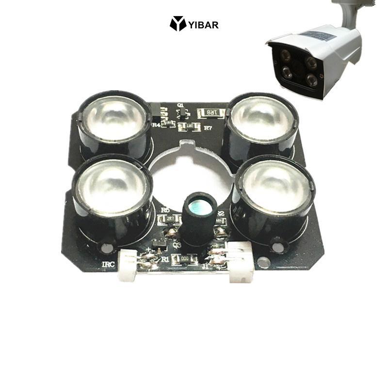 YIBAR 4 LED Array Hồng Ngoại 90 Độ Bóng Đèn 850nm IR Board Illuminator 4x IR LED Board Cho Camera Qu