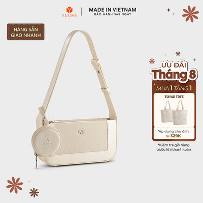 Túi Yuumy (Thời trang nữ size 22 phối ví mini - Túi đeo chéo da Glossy YN346)