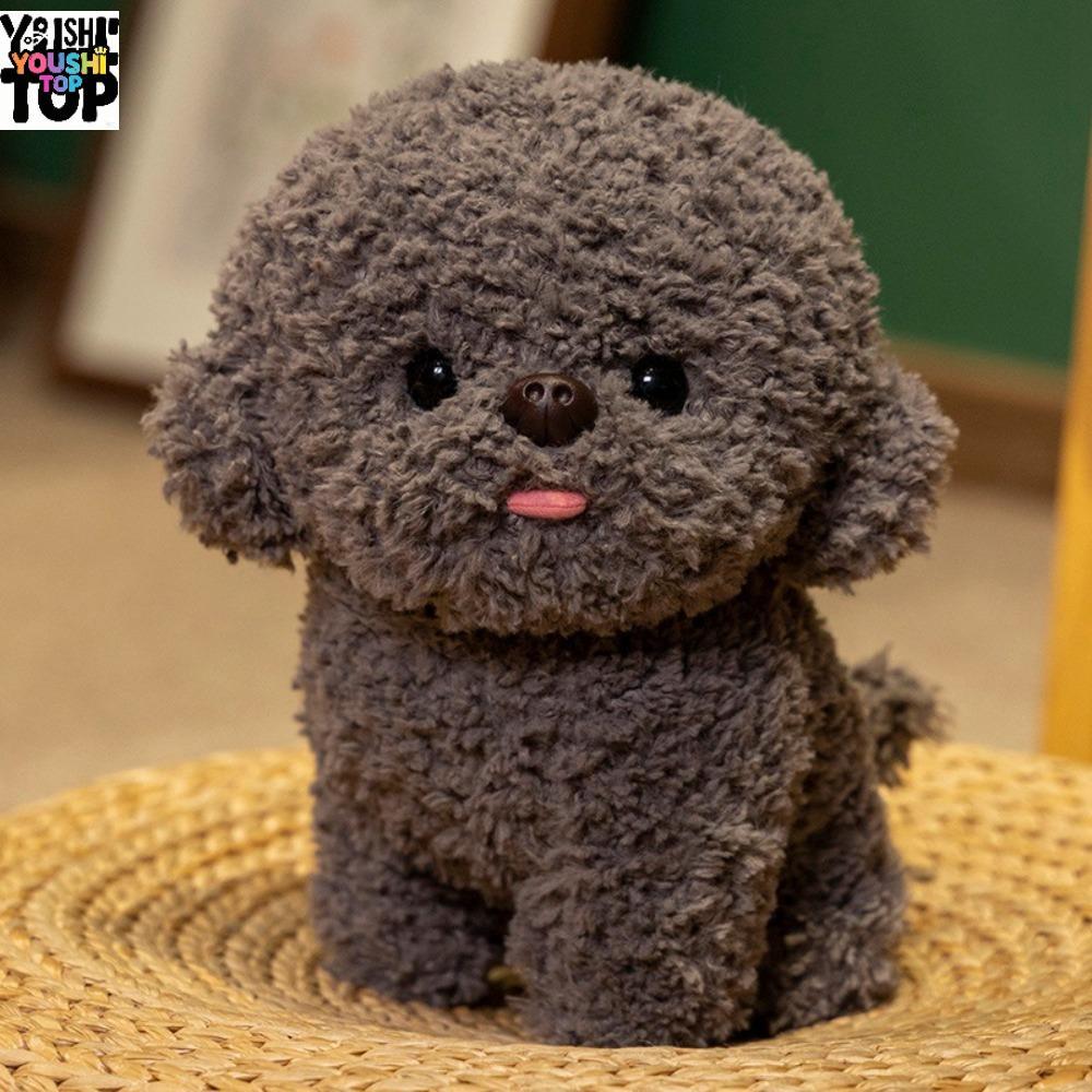 YOUSHI TOP Bichon Frise Thú nhồi bông sang trọng Đồ chơi thú cưng đáng yêu