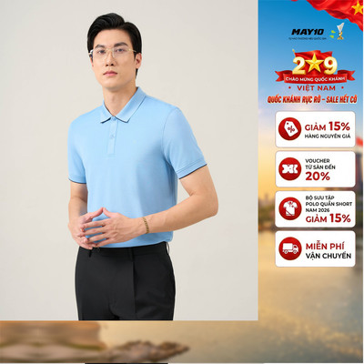 Áo polo nam sợi sen May 10 mã 140124065FL