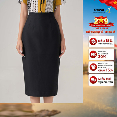 Chân váy nữ màu đen May 10 mã 50226911CHL1 VG069-1