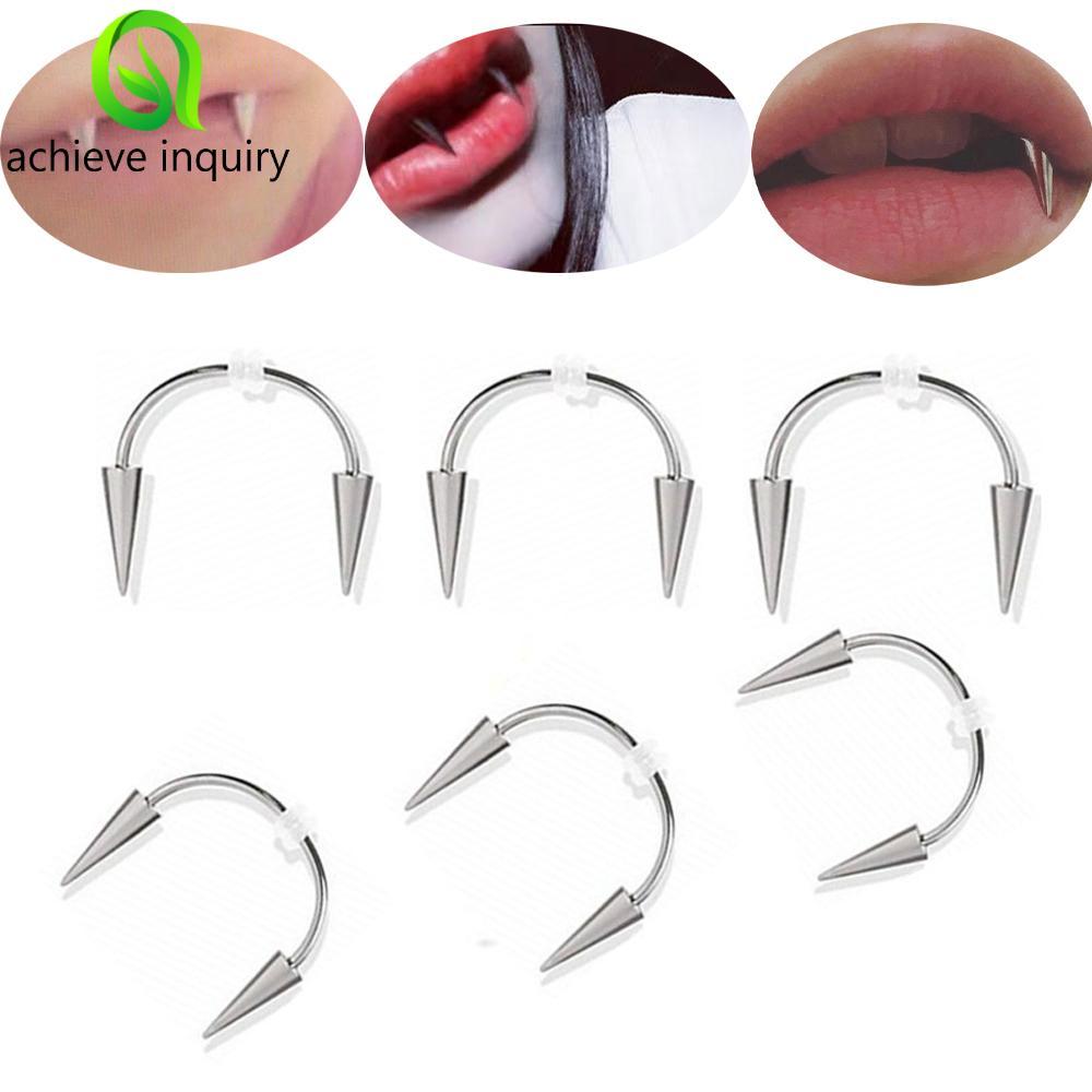 ACHIEVE YÊU CẦU Đâm Miệng Nhẫn Thời Trang BCR Septum Xuyên Trong Miệng Giả Septum Piering Thép Không