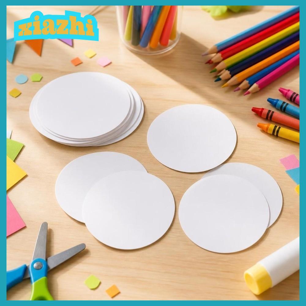 XIAZHI 100 chiếc Giấy làm huy hiệu DIY, Giấy làm huy hiệu DIY Máy in ảnh tròn Huy hiệu nút giấy Giấy