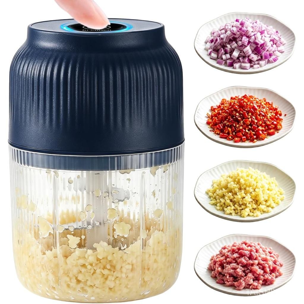 Electric Garlic Chopper, 2026 New Mini Food Processor & Food Chopper for Kitchen, Portable Cordless 