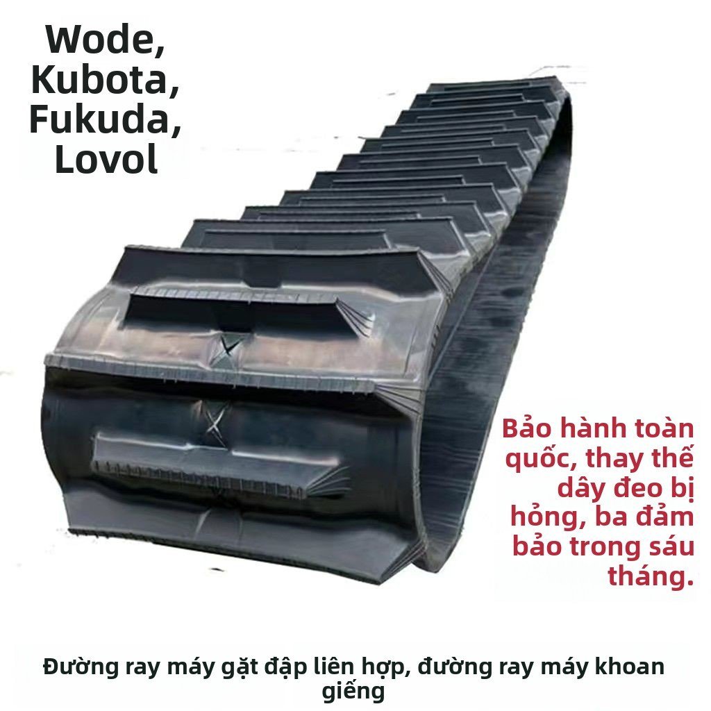 Xích cao su bản rộng 450x90x53 hoa cao cho máy gặt Longzhou Fengyuan Aihe bán chạy giao nhanh chính