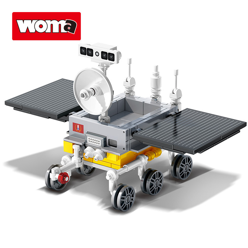 WOMA TOYS Factory C0823 Kids Star Navigation Human Space Search STEM Building Blocks Set Lunar Rover