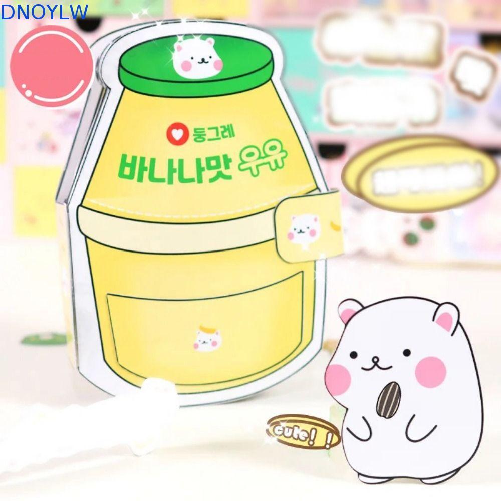 DNOYLW Hamster Banana Milk Quiet Book, Beanie Book Material Pack Sticker Book Banana Milk Quiet Book