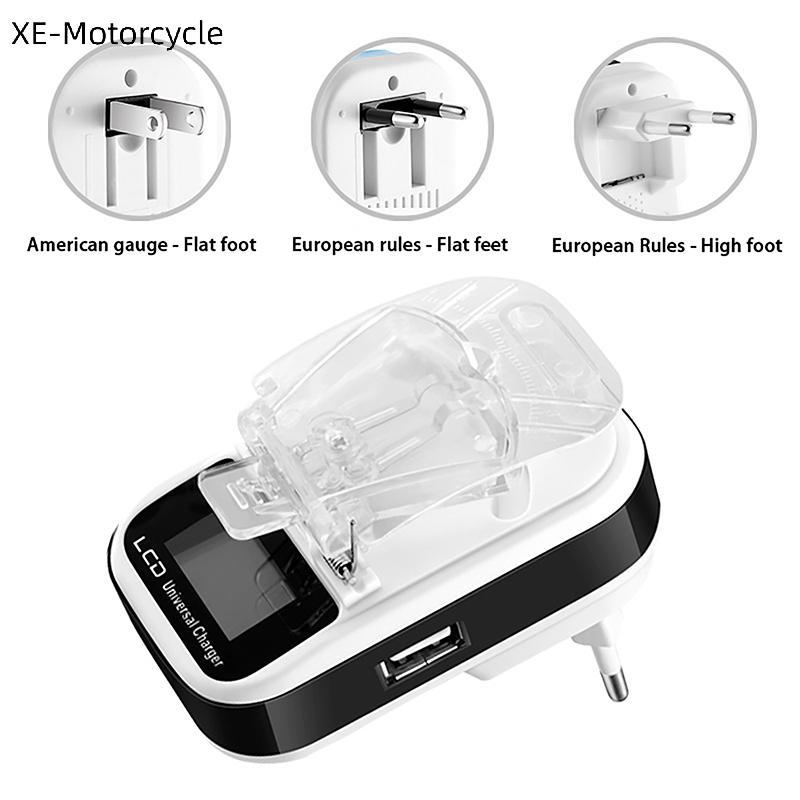 Bộ sạc pin đa năng GG Sạc tường USB du lịch có màn hình LCD cho máy ảnh điện thoại di động VN