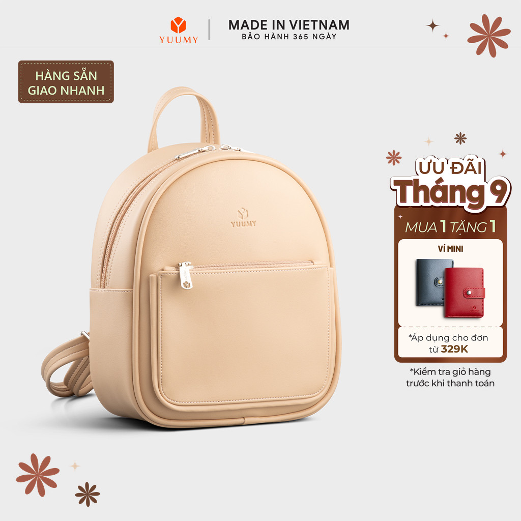 Balo Yuumy (Thời trang nữ vừa A5 - Balo da Seasand YBA106) Bagsmart