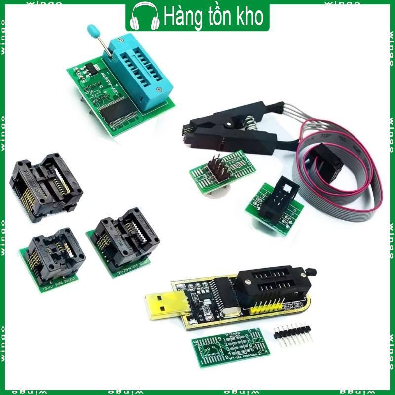 WIN EEPROM Flash BIOS Mô-đun lập trình USB SOIC8 SOP8 Kẹp kiểm tra CH341A 24 25 Series