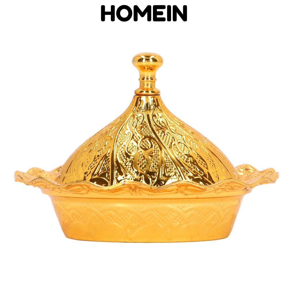 HOMEIN Gold Sugar Bowl, Có Nắp Hợp Kim Kẽm Vintage Sugar Bowl, Sugar Bowls Gold Retro Ba Chiều Khắc 