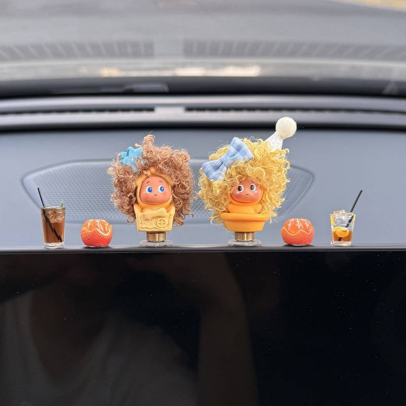 Car Decoration Bread Star Car Central Control Display Screen Decoration Car Interior Ornaments New C