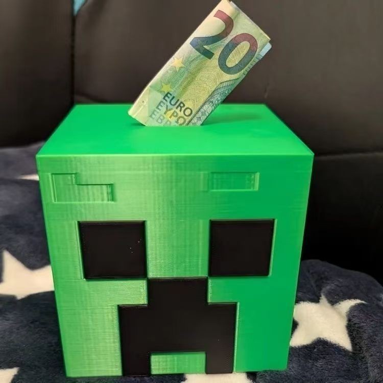 Minecraft Creeper Piggy Bank Cubes Piggy Bank Trò chơi Minecraft Hàng hóa Đa chức năng Piggy Bank jj