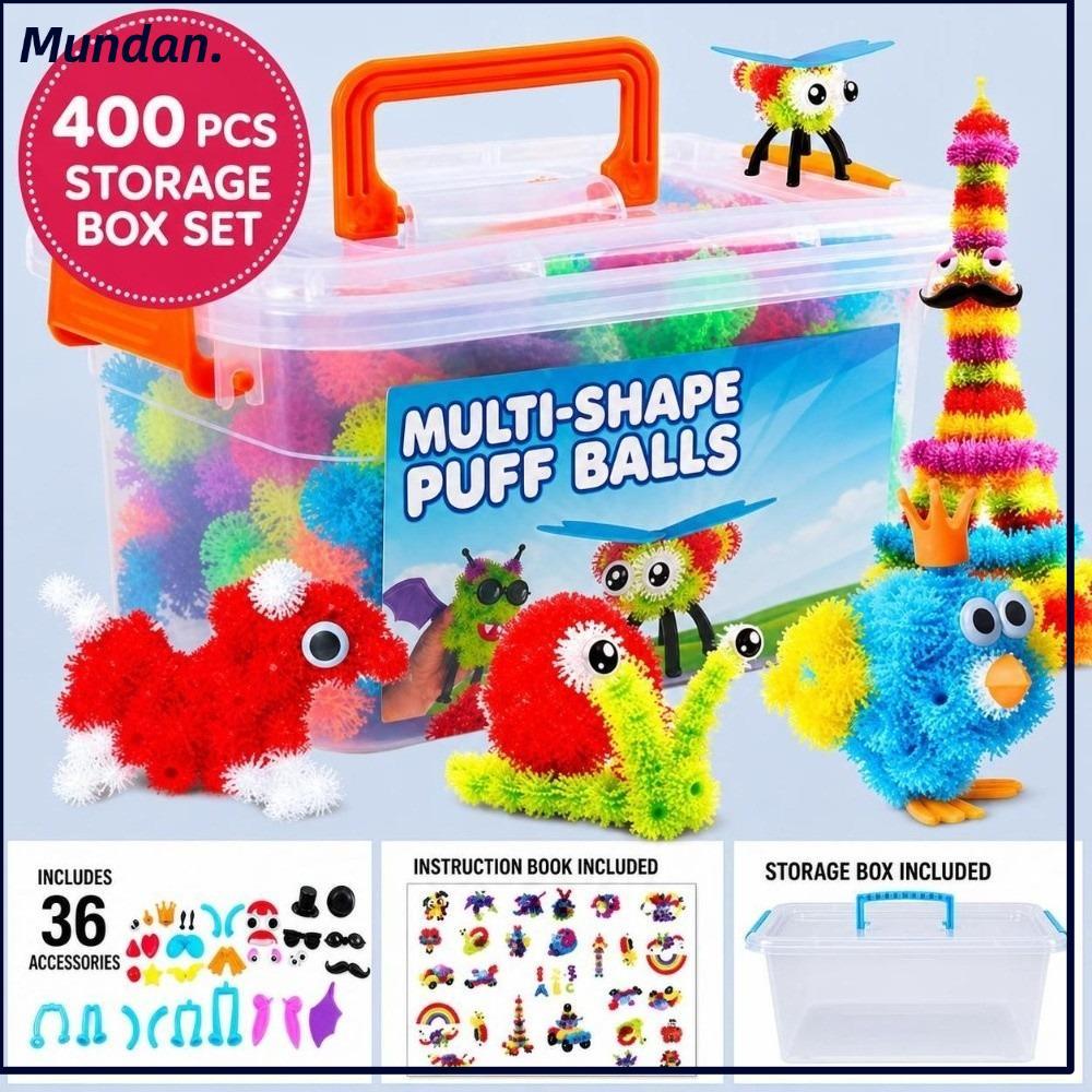 MUNDAN Thorn Balls, DIY Assembly Đồ chơi bóng dính linh hoạt, Đồ chơi xây dựng sáng tạo DIY Puffer B