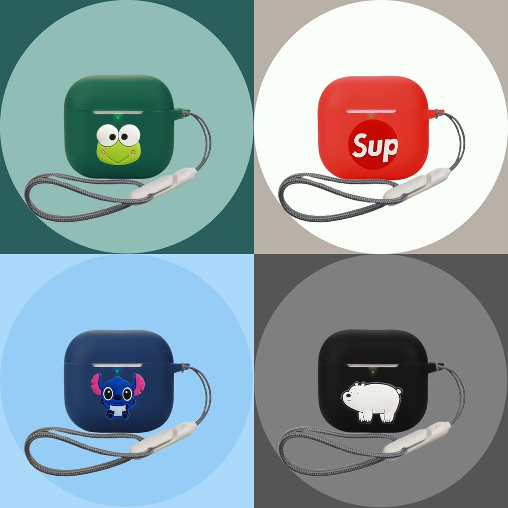 Suitable for AirPods 5 Case Cartoon Frog Penguin Silicone Soft Case Compatible with AirPods 4/4 ANC 