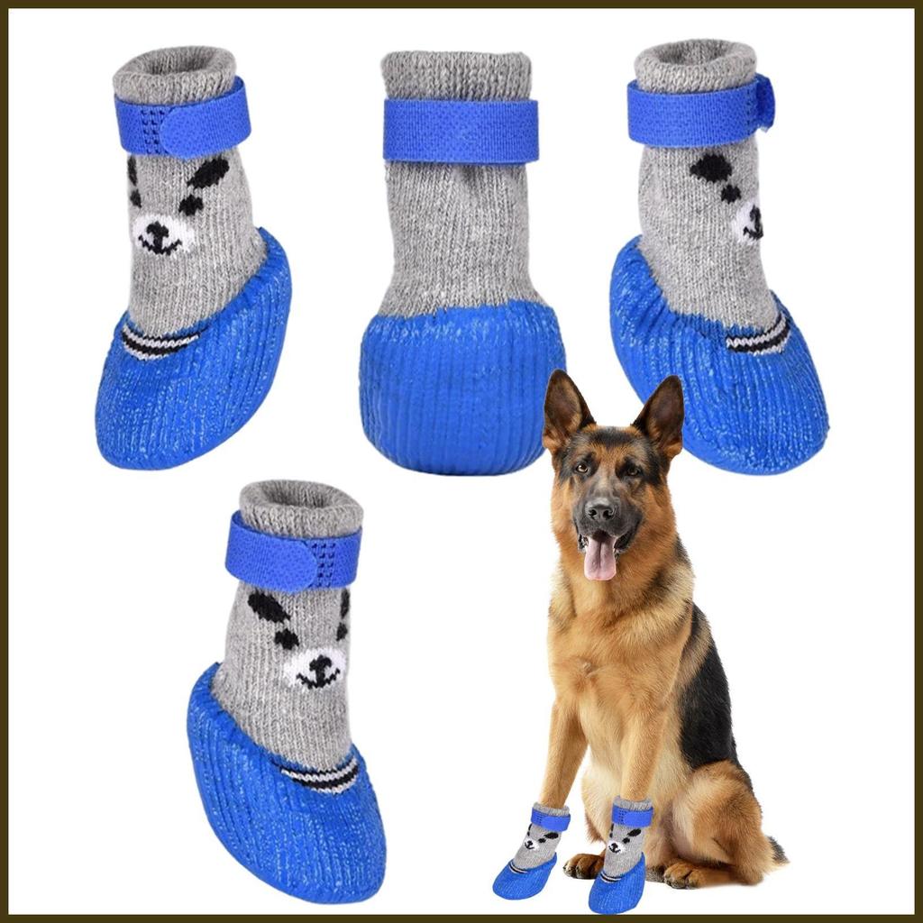 Chó Paw Booties Thoáng Khí Booties Dây Đeo Có Thể Điều Chỉnh Vỏ Giày Vừa Không Trơn Trượt Lớn Vừa Nh