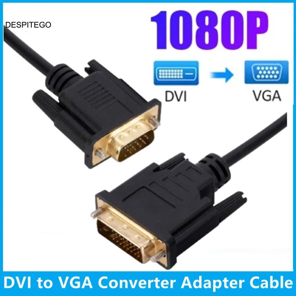 Bộ chuyển đổi cáp DESPITEGO Dvi sang VGA, Bộ chuyển đổi Video Nam sang Nam Cáp DVI 24 + 1 sang VGA, 