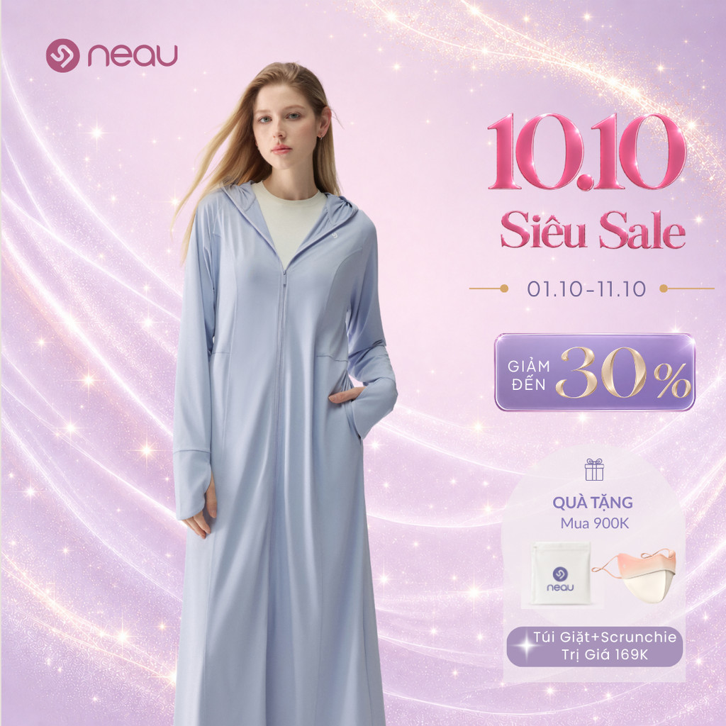 NEAU Váy Chống Nắng Toàn Thân Nữ Dáng Dài Che Phủ Toàn Diện Mát Lạnh UPF50+ Đi Làm Đi Chơi Du Lịch M