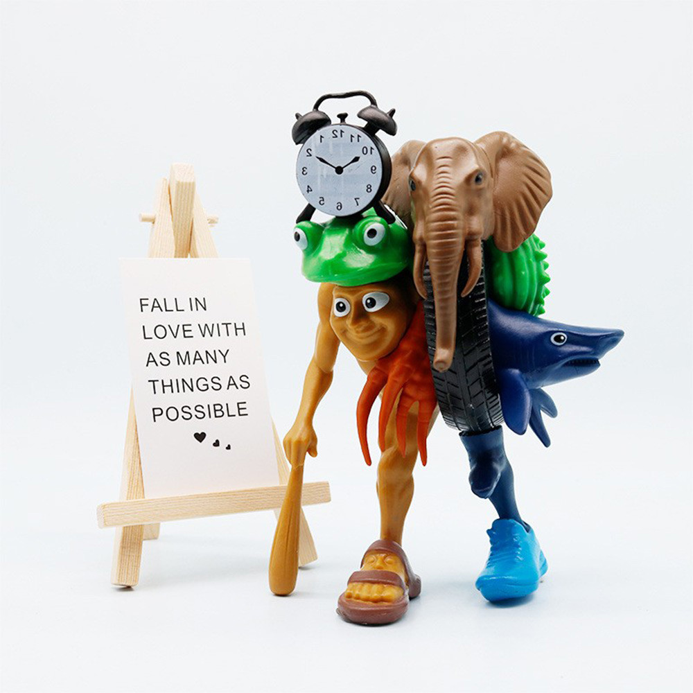 Brainrot Toys Set Tung Tung Sahur Action Figure | Mainan Brainrot PVC Figure | Funny Monster Toy Gif