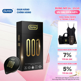 [MỚI] Bao Cao Su Durex 001 Siêu Mỏng, Hộp 3 Bao Mới Ra Mắt