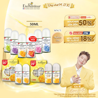 [PHIÊN BẢN MỚI] Lăn khử mùi Enchanteur hương nước hoa Pháp tinh tế, không để lại vệt ố vàng 50ml / 65ml