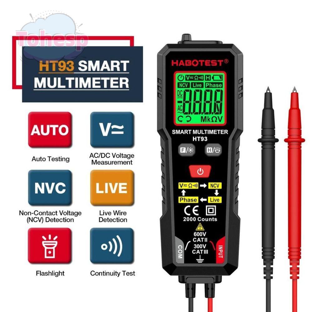 Máy kiểm tra đếm THESP, Đồng hồ vạn năng kỹ thuật số RMS HT93 đích thực tự động, Đồng hồ vạn năng AC