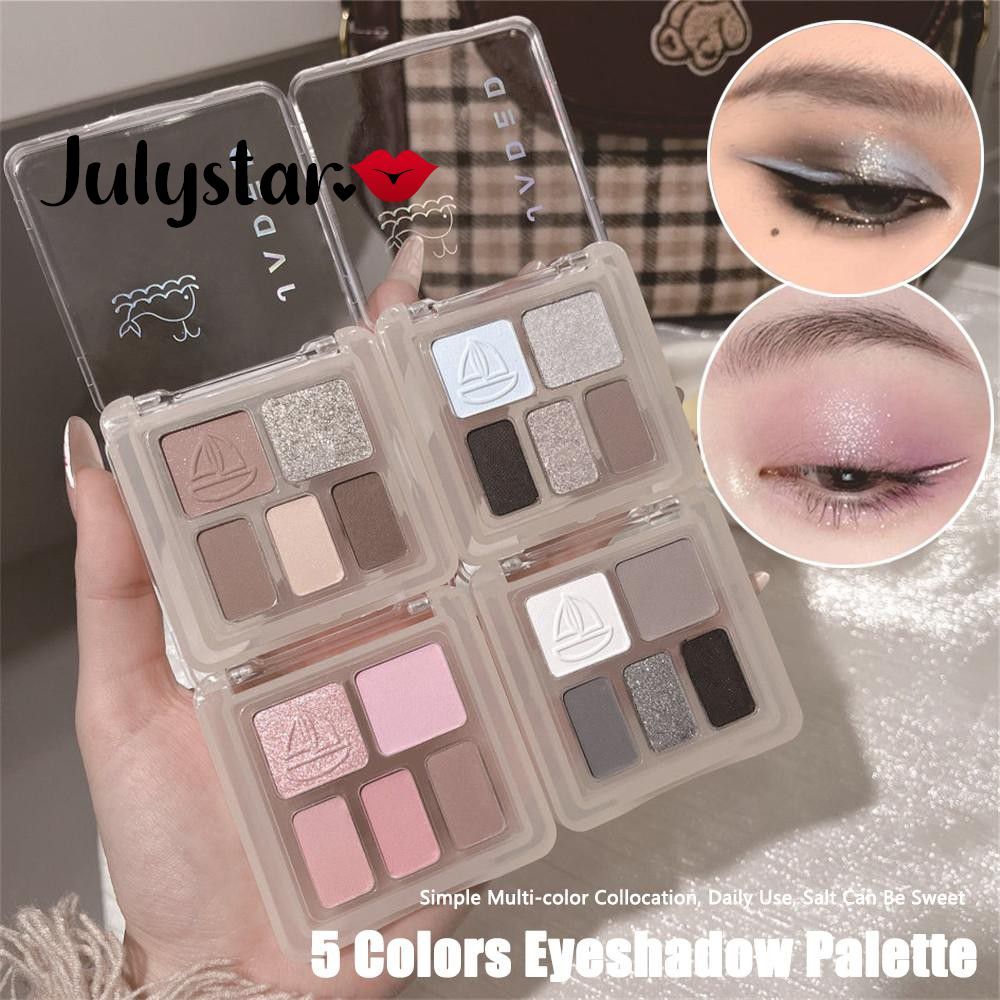 Bảng phấn mắt 5 màu JADED Warm Cool Girls Punk Smokey Black Grey Bảng phấn mắt All-in-One Matte Shim