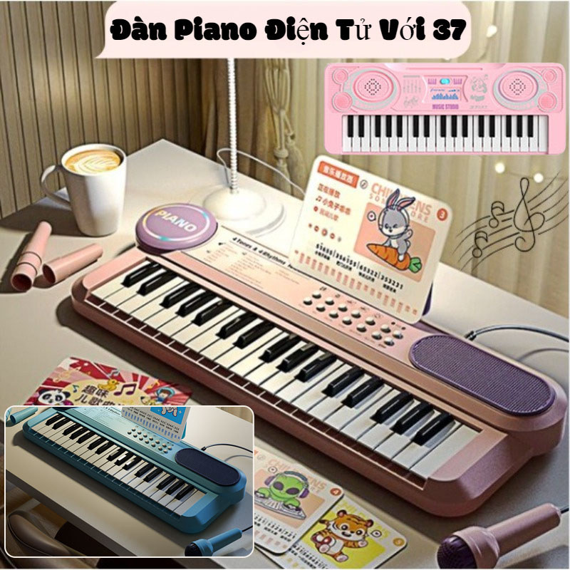 Đàn Piano Điện Tử Cao Cấp Với 37,giáo Dục Sớm Cho Trẻ Em,Điểm Âm Nhạc Đa Năng Hát Nhạc Cụ Học Sớm
