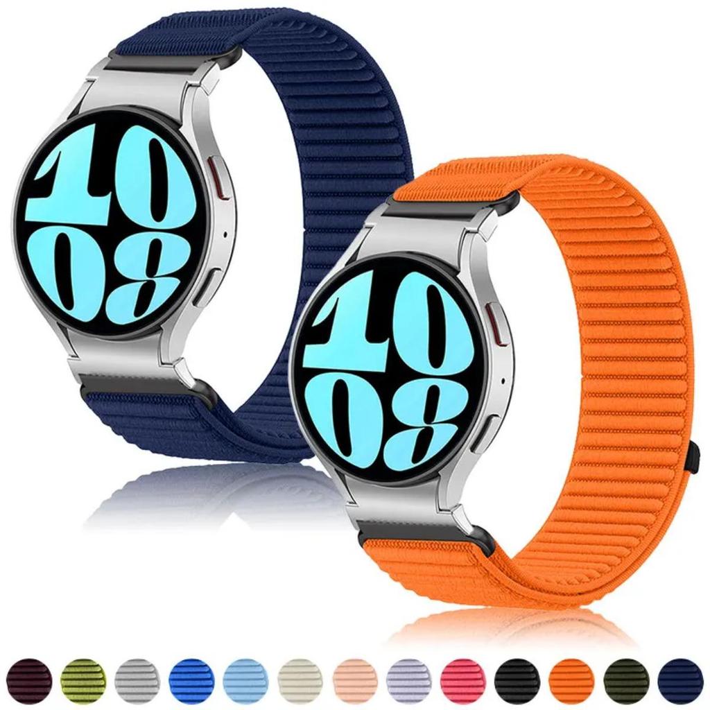 Dây đeo Nylon cho Samsung Galaxy Watch 7 40 / 44mm FE Watch 6 5 4 Không có khoảng cách Dây đeo cổ ta