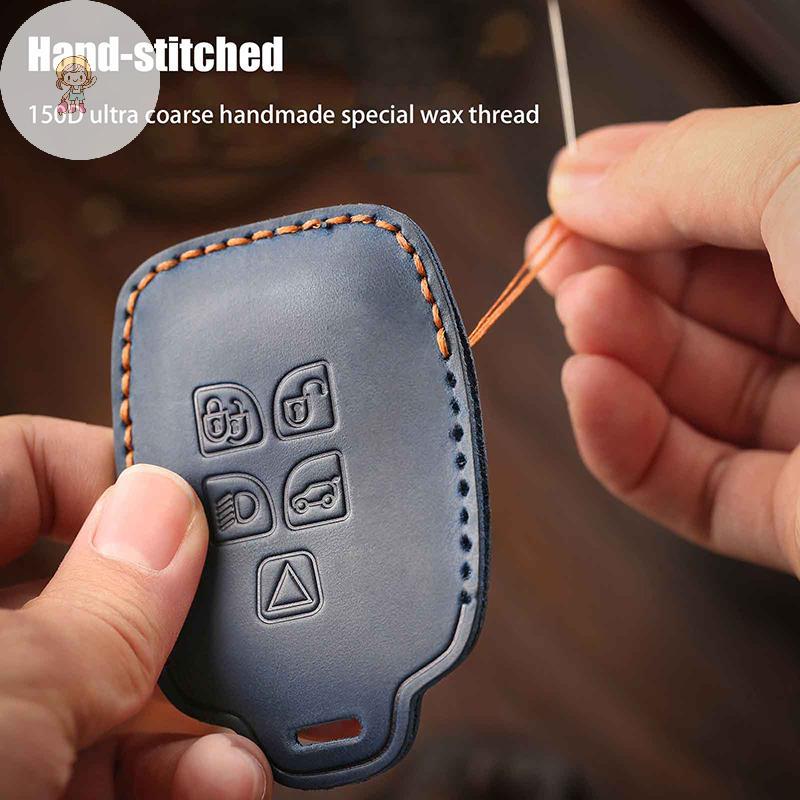 TWE Top Grain Bao Da Chìa Khóa Cho Chery Omoda Jaecoo 7 Oumengda C7 W / Vòng Kim Loại & Dây Da, Bọc 