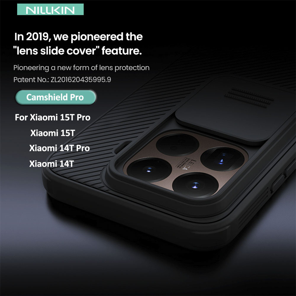 Ốp Bảo Vệ Camera Nillkin Trượt Cho Xiaomi 15T Pro 15T 14T 14T Pro CamShield Hard Case