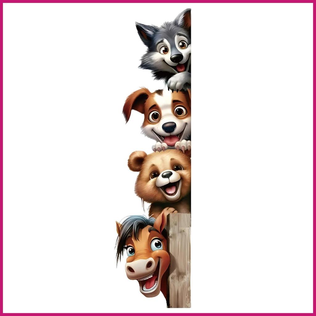 Giấy Dán Tường Cho Chó Tự Dính Động Vật Giấy Dán Tường Trang Trí 60x17cm / 23.5x6.7inch Đề Can In Hì