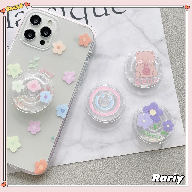 Giá đỡ điện thoại di động dễ thương Giá đỡ điện thoại trong suốt Giá đỡ điện thoại họa tiết hoạt hìn