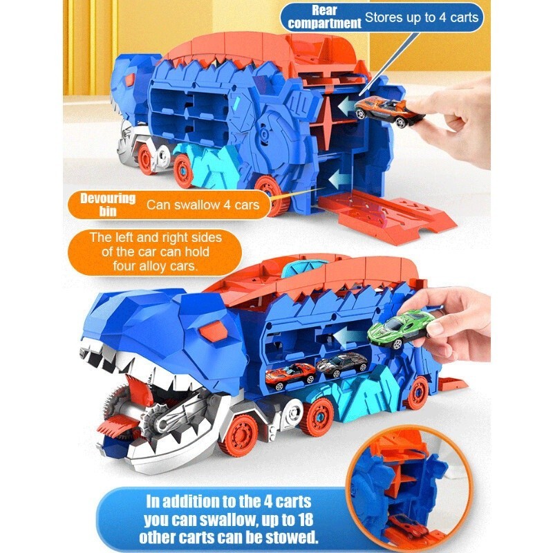 🇸🇬【HOT SALE】[Multiple Fun Ways Play/Portable Storage]Cool Dinosaur Transformer Swallow Car/Car Toy M